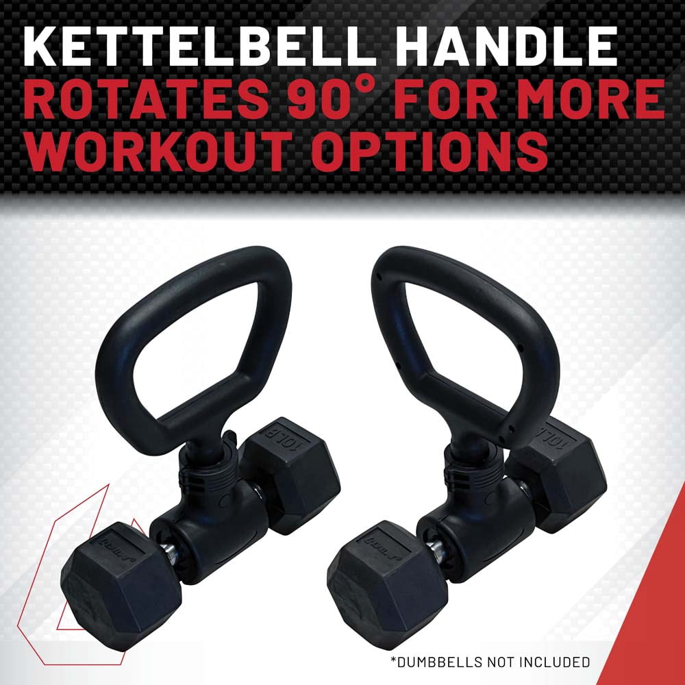 Lifeline Fitness Dumbbell Converter Set – Transform Dumbbells into Barbell & Kettlebell