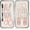 Pink, variant on MORGLES Eyebrow Tweezers Kit, 8 Pcs Stainless Steel Precision Brow Shaping Set with Scissors, Razor, Brush & Travel Case, Pink