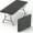 Black, variant on 6 Feet Foldable Table with Built in Handle & Steel Legs | Heavy Duty Portable | Perfect for Party, Dining, Wedding, Events, Picnic Indoor, Outdoor, Camping, Utility, Folding