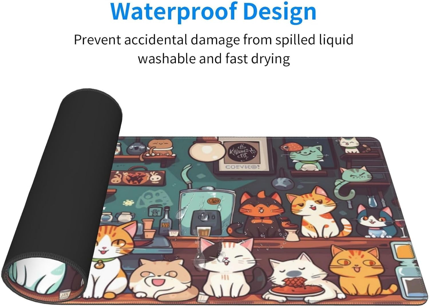 Mouse Pad, Large Japanese Desk Mat, XL Anime Gaming Keyboard Mat, Non-Slip Rubber Base, Big Extended Desk Protector for Home Office, 31.5”x11.8”