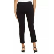 JM Collection Women's Tummy Control Hardware-Trim Ankle Pants Black Size Small