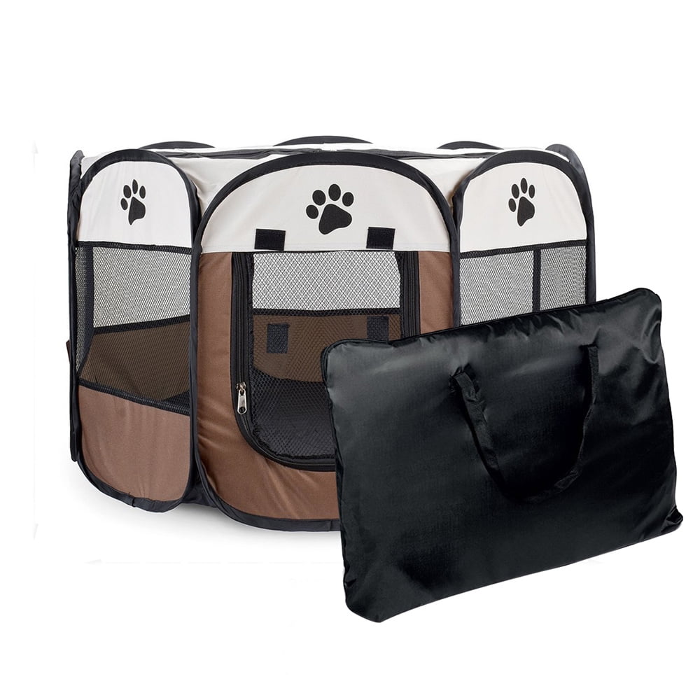 axGear Portable Pet Playpen Foldable Dog Cat Playpen Camping Tent Kennel Crate