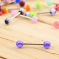 thumbnail image 3 of Ayyufe Pack Of 20 Mixed Color Tongue Rings Assorted Surgical Steel Piercing Barbells Bars, 3 of 5