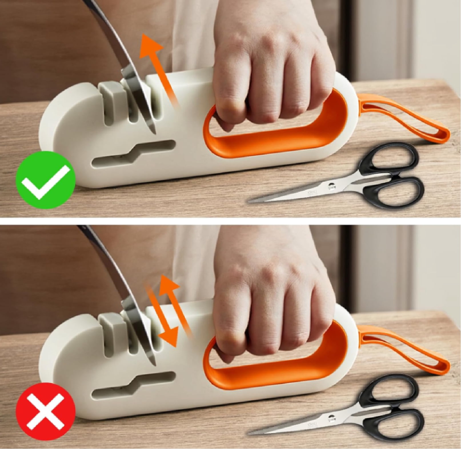 VEBRSUDEX Knife sharpeners, Advanced Sharpener, Suspended Four in One Kitchen Scissors Sharpener