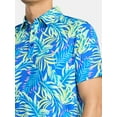 thumbnail image 2 of Birdie Bound Men's Jungle Glow Print Polo Shirt, Sizes S-3XL, 2 of 5