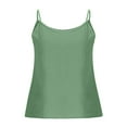 thumbnail image 4 of Tittly Spring Tops for Women Tank Top for Women Cotton Linen Camisole Tops For Women Spaghetti Strap Loose Fit Tank Top Summer 2025 Casual Sleeveless Shirts Sleeveless Top Vest for Women Green XL, 4 of 7