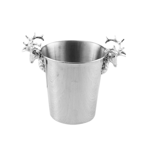 unbranded Cubeta Para Hielo Con De De Ciervo En Acero Inoxidable Plateado Para Vino Y Barra