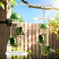 thumbnail image 4 of LONA Bird Feeders for Outdoors 2 Pack, Tube Birds Feeder Weatherproof with Multiple Hanging Methods, Wild Feeding Silo for Outside, 3 Port, 4 of 12