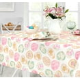 thumbnail image 6 of Newbridge Easter Egg Delight 52 x 52 inch Square Fabric Tablecloth, Happy Easter Bunny Rabbit, 6 of 8