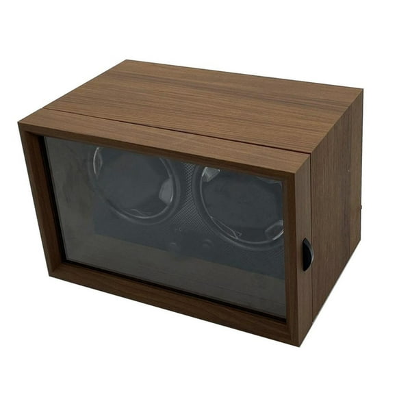 Enrollador automático de relojes doble organizador de relojes multiusos con luz azul para escritorio