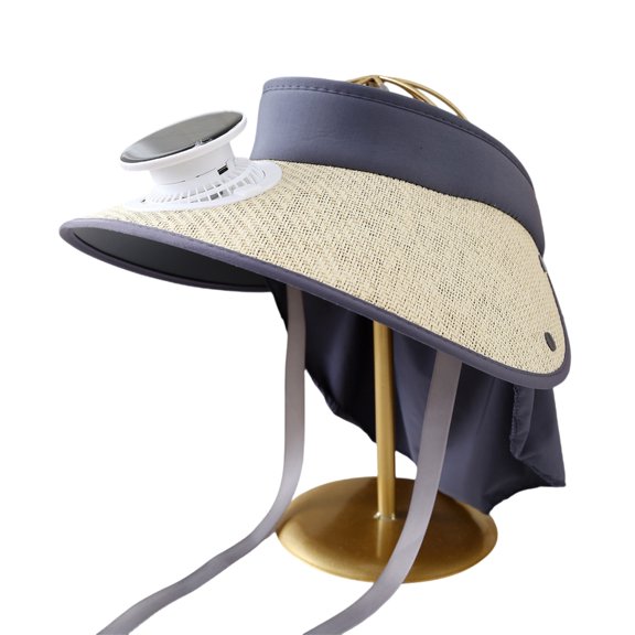 Quick Drying Sun Hat With Cooling Fan Solar Power Fan Hat Wide Brims Sun Protection Headwear For Outdoor Activity