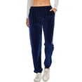 thumbnail image 4 of Winter Velour Sweatpants Sweatsuits Joggers Yoga Pants Solid Velour Velvet Tracksuit Sweatpants for Women Jogging Velour Track Pant with Pockets, 4 of 8