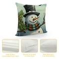 thumbnail image 4 of Nawypu  Blue Christmas Pillow Covers  Farmhouse Xmas Decorations Snowman Wreath Santa Claus Tree Holly Jolly Winter Holiday Decor Throw Cushion Case for Home Couch S23C30, 4 of 5