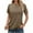 Brown, variant on HAiming Women's Short Sleeve T-Shirt Solid Color Round Neck Basic Tee Tops Summer Casual Loose Tunic Blouses