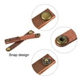 thumbnail image 4 of Leather Cable Tie Leather Cord Organizer 90x12mm Cable Straps Cable Leather Clips Light Brown, Pack of 5, 4 of 6