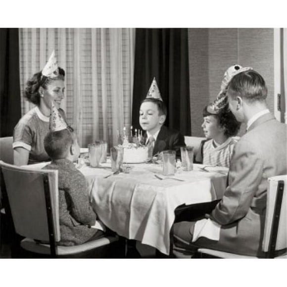 Posterazzi SAL255714 Parents & Their Children Celebrating Birthday Poster Print - 18 x 24 in.