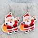 thumbnail image 3 of Árbol de Navidad Luces Pendientes de Madera Conjunto con Santa Claus Enano Muñeco de Nieve Colgantes, Aleación Acrílico Ligero Regalo de Fiesta para Mujeres, Niña, 3 of 4