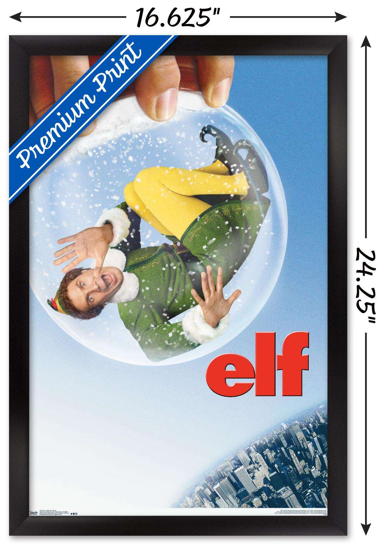 Elf - Snow Globe One Sheet Wall Poster, 14.725" x 22.375", Framed