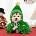 thumbnail image 4 of Primegos Christmas Pet Outfit with Star  Puppy Cape Clothes Xmas Tree Costume Holiday Party Attire for Cats, 4 of 8