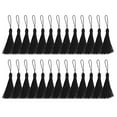 thumbnail image 1 of Unique Bargains 14cm/5.5 Inch Bookmark Tassels Soft Silky Floss Cord Loop Mini Handmade Tassels Black 50 Pack, 1 of 5