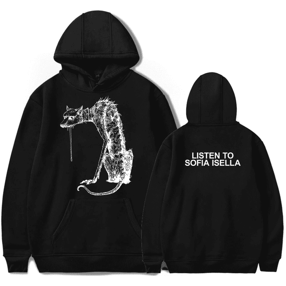 Sofia Isella Merch "The Dog" Unisex Retro Cotton-Blend Long Sleeve Pullover Hoodie