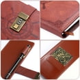 thumbnail image 4 of Naler Diary with Lock, A5 Journal with Lock 210 Pages, Locks Journal Password Notebook with Pen for Personal Daily Arrangement, Journey and Work Record, Brown, 4 of 8