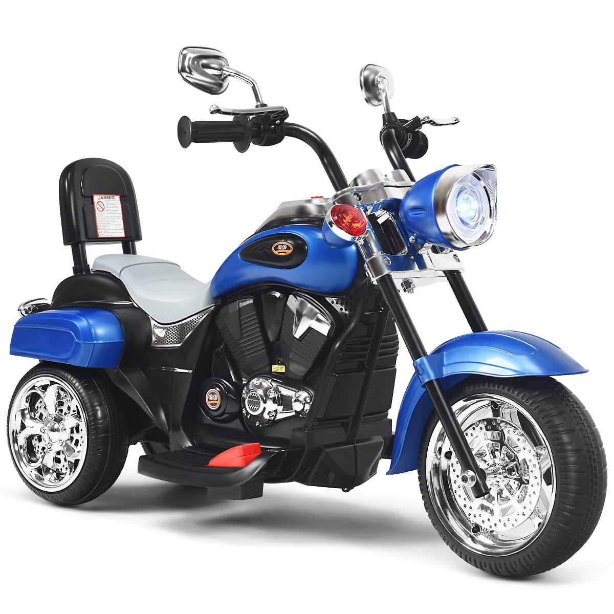 Kids 3 Wheel Mini Motorcycle  Battery Power Bike Bicycle Toys Gift Blue 