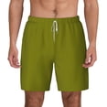 thumbnail image 3 of Uemuo Olive Pattern Mens Swim Trunks Quick Dry Board Shorts with Mesh Lining, Stretch Beach Shorts Quick Dry No-Chafing Board Shorts-X-Large, 3 of 9