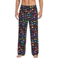 thumbnail image 2 of Picia Colorful Excavator Mens Soft Woven Cotton Elastic Waistband Sleep Pajama Pant Lounge Sleep Pant With Pockets And Drawstring-Small, 2 of 9
