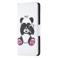 thumbnail image 6 of iPhone 13 Mini Case Cute Embossed Pattern Premium Leather Wallet Cover Flip Stand Credit Card Slots Pocket Holder Magnetic Closure Folio Case for iPhone 13 Mini, Giant Panda, 6 of 8