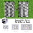 thumbnail image 2 of Smiry Outdoor Rug 6x9, Waterproof Reversible Plastic Outdoor Mat, Indoor Outdoor Rugs for Patio, RV, Deck, Porch, Black & White, 2 of 7