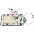 thumbnail image 4 of Rocae Camping Caravan 2 for Leather Luggage Baggage Tags ID Label Privacy Cover ID Label with Stainless Steel Loop and Address Card, 4 of 5