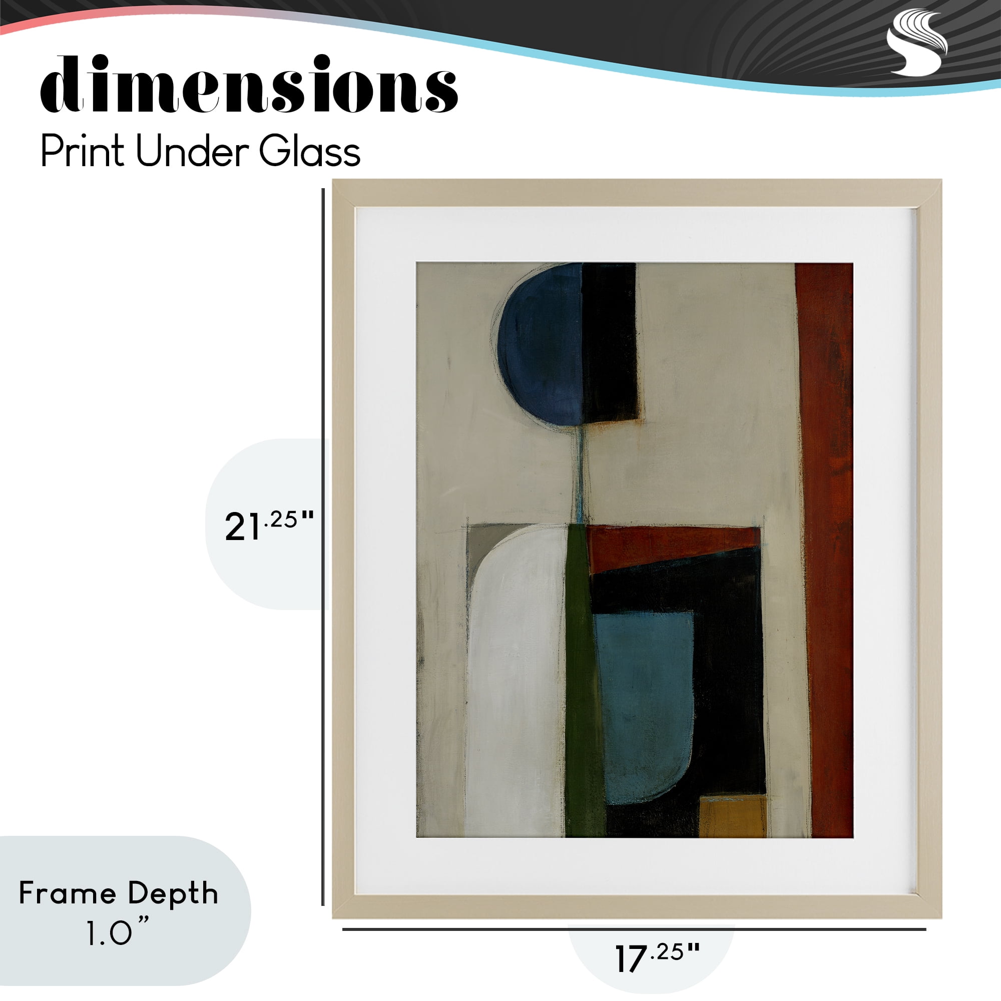 Stupell Industries Balanced Abstract Structure Birch Framed Print Under Glass, design by Kippi Leonard