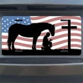thumbnail image 7 of Horse and Kneeling Man with Cross Funny Personalized License Plate Rust-proof Stainless Steel Metal License Plate Suitable For Men And Women 12.2" x 6.2", 7 of 7