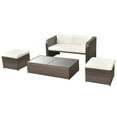 thumbnail image 6 of vidaXL Patio Furniture Set 4 Piece Patio Conversation Set with Table Rattan, 6 of 12