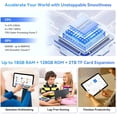 thumbnail image 5 of 2026 Android 16 AI Tablets 10 Inch, Electronics Tablets with Keyboard, 18GB RAM 128GB ROM /2TB TF, Gemini AI 2 in 1 Tablet with Pen, 6000mAh, 1080P, BT5.0, GPS, OTG, Suitable for Study and Office, 5 of 8