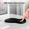 thumbnail image 5 of TECKNET BASICS Ergonomic Mouse Pad with Wrist Rest, Memory Foam Support, Smooth Non-Slip Base for Laptop/PC, Pain Relief for Home Office Gaming, Black, 5 of 8