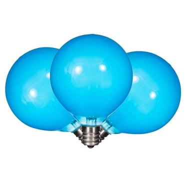 Vickerman X24G5102 Blue LED G50-E12 Glass Bulb - 10 Per Box