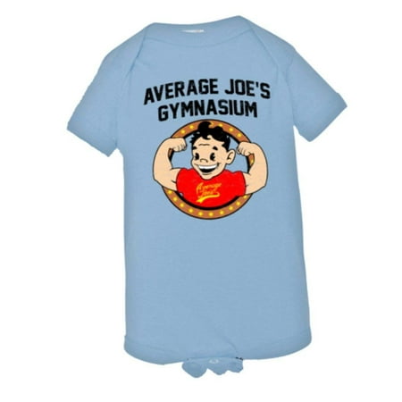 

PleaseMeTees™ Baby Average Joe s Gymnasium Dodgeball Logo HQ Jumpsuit