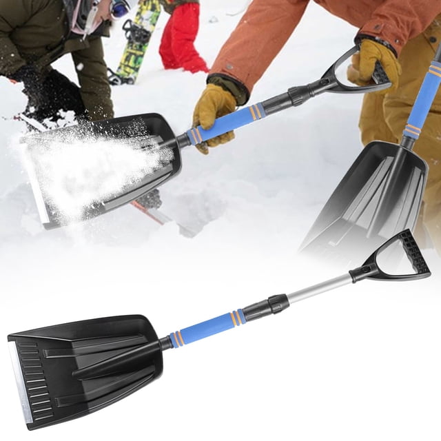 Multifunction ShovelforCar And Emergency Use Portable Detachable Telescopic Shovel With Sturdy Black Handle SuitableforWinter And Outdoor Deicing Tasks, Car Snow Shovel with Retractable Handle