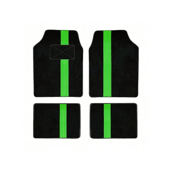 Leadwolf Car Floor Mats universal Full Coverage Auto Floor Mats All Weather Luxury Floor Liners Safe Car Mats Protector Car Carpet Green 4PCS