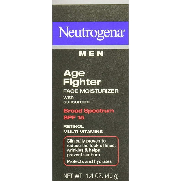 Neutrogena Age Fighter AntiWrinkle Face Moisturizer for Men, Daily OilFree Face Lotion with