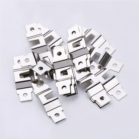 FURHUA Picture Hanger Plate, 50mm x 15mm U Type Hook for Frames with Screws-30 Pack