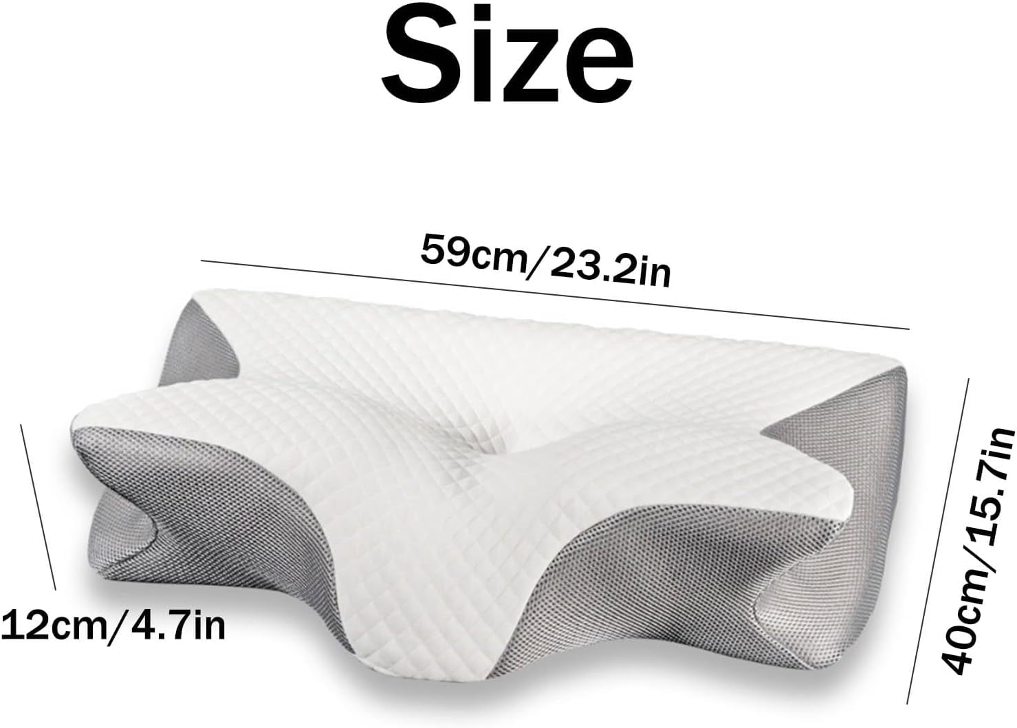 Skelda Premium Relief Pillow - 2026 Skelda Pillow, Ergonomic Memory Foam Pillows for Neck and Shoulder Pain Relief, Armrest Support for Side, Back & Stomach Sleepers (Black)