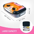 thumbnail image 4 of ZIPIT: Recycled Plastic Pencil Box - Kitty - Large Capacity Case, Animal Character Stationery Organizer, School Supplies-Toy Holder, Snap Close, Kids, 4 of 10
