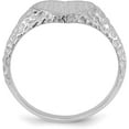 thumbnail image 2 of 14k White Gold 8.0x9.0mm Open Back Heart Signet Ring - Ring Size 5.0, 2 of 8