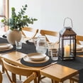 thumbnail image 6 of Black Burlap Texture Round 13 Inch Placemats Set of 8, Farmhouse Vintage Black HeatResistant Non Slip Place Mats for Dining Table, Wipeable Braided Kitchen Table Mats for Housewarming, 6 of 9