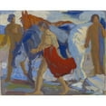 thumbnail image 2 of Paul Altherr 24x20 Black Ornate Framed Double Matted Museum Art Print Titled: Youngsters with Horses (1913-15), 2 of 5