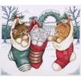 thumbnail image 1 of Cozy Kittens Kit de Broderie au Point de Croix-12"X14 Pouces 14 Unités, 1 of 3