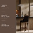 thumbnail image 3 of Maven Lane Vienna Bar Stool in Walnut Finish with Marksman Saddle Vegan Leather, 3 of 6